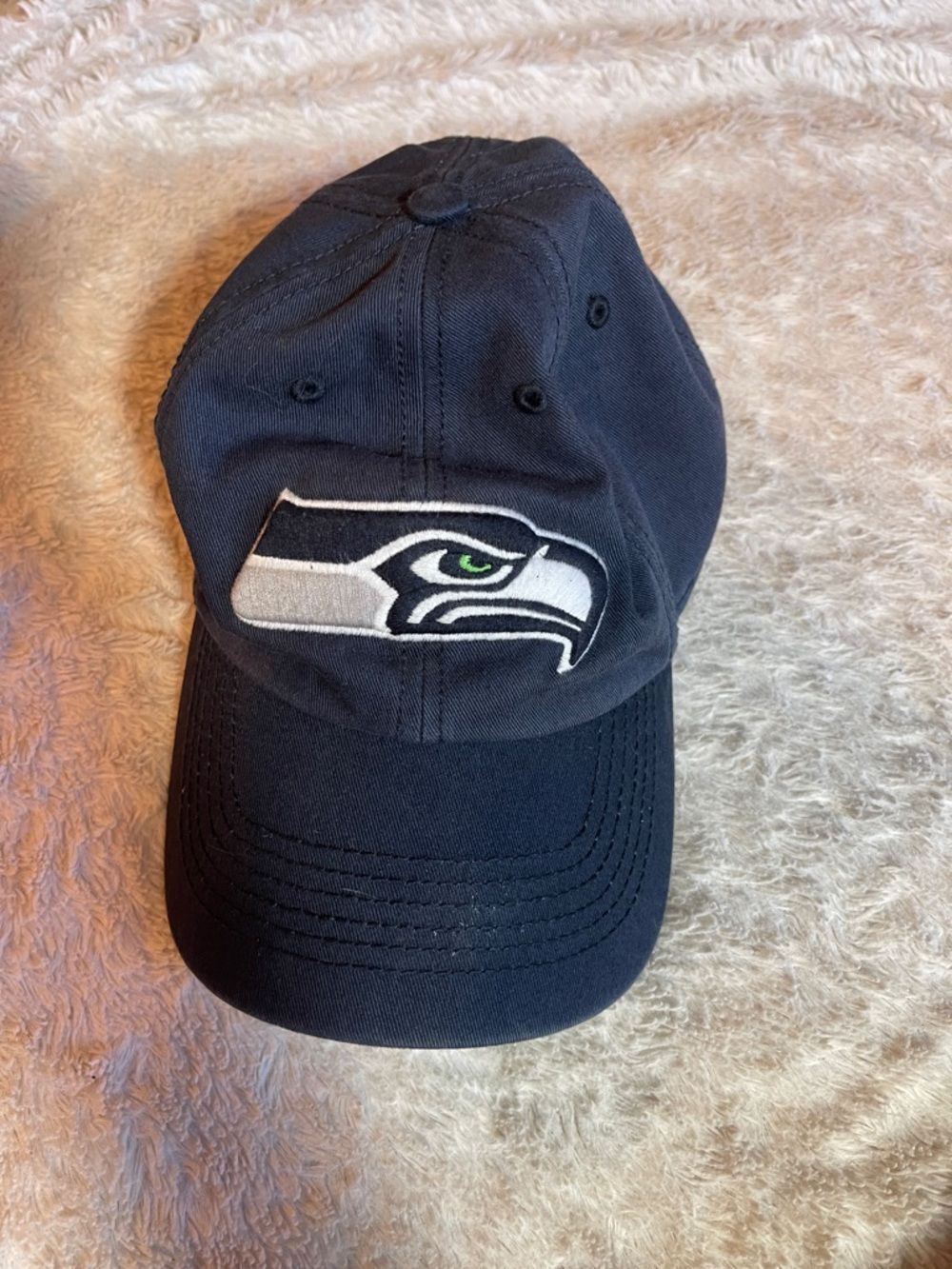 Seattle Seahawks Navy Logo Cap large